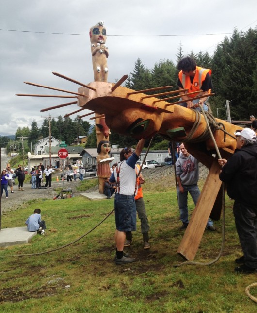 Klawock celebrates multi-pole totem raising