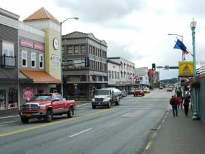 Front Street in downtown Ketchikan. (KRBD file photo)