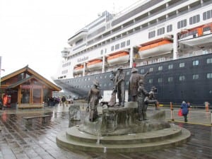 The Volendam cruise ship docked in Ketchikan Monday.