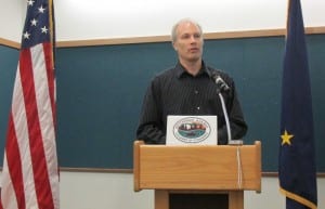 Bret Hiatt speaks to the Ketchikan Chamber of Commerce.