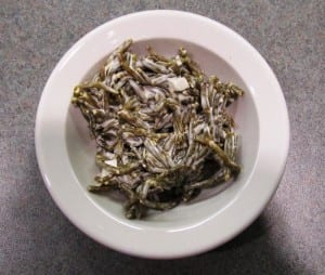 Beach asparagus salad was one of the traditional-food menu items at KIC's elder lunch program.