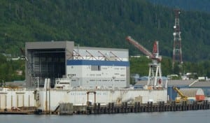 Ketchikan's shipyard is seen in 2012. (Photo by Ed Schoenfeld)