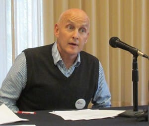 Recently elected House District 36 Rep. Dan Ortiz speaks during a Ketchikan Chamber of Commerce event.