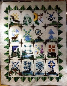 Raffle Quilt 2015 . Image courtesy of Rainy Day Quilters