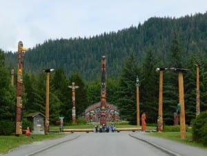 Saxman Totem Park and Clan House. 