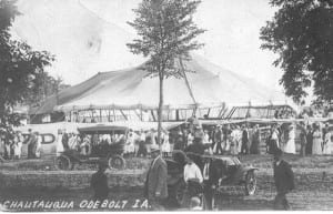 An old-time Chautauqua in Odebolt, Iowa. (National Parks Service photo)