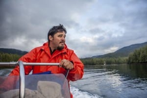 Hydaburg Mayor Tony Christianson goes seine fishing for salmon in Eek Inlet off Prince of Wales Island in Southeast Alaska. (Photo courtesy The Nature Conservancy)