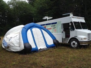 KVRS communications van and shelter