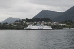 A BC Ferries ship at the Prince Rupert ferry terminal. (Photo by Leila Kheiry)