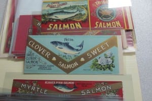 Some of the labels in the Tongass Historical Museum's collection.