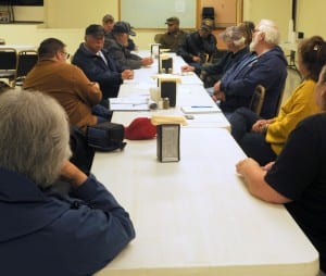 Veterans meet to talk about issues of mutual interest and concern at the Haines American Legion. (Photo by Jillian Rogers/KHNS)