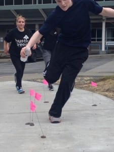 A group of runners benefits from P.O.O.P.'s efforts.