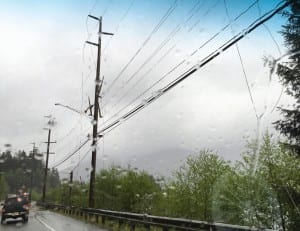 Kim Whalen sent us this photo of downed power lines in the Ward Cove area.
