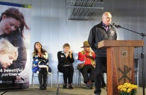 City Mayor Lew Williams III speaks during the dedication ceremony for the PeaceHealth Ketchikan Medical Center addition. (Photo by Leila Kheiry)