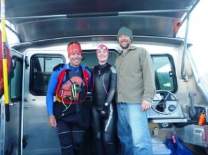 Mike Schuler, Britta Adams and Mark Adams. (Photo by Mark Adams)
