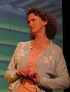 Kathy Bolling, who played Little Nell for many years, returned in that role for the anniversary performance of The Fish Pirate's Daughter. (Photo by Leila Kheiry)