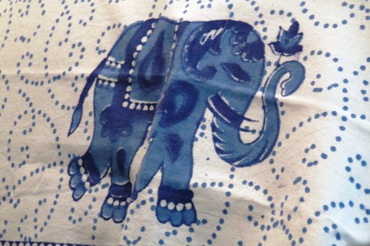 Block printing on fabric was one of the cottage industries in India that a local Rotary group visited. (Photo by Leila Kheiry)