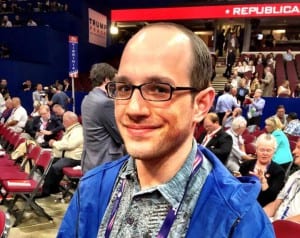Trevor Shaw at the Republican National Convention in Cleveland. (File photo by Liz Ruskin/APRN)