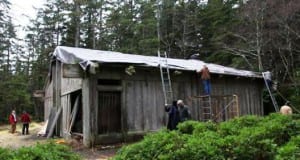 The Whale House prior to restoration (photo courtesy of the Organized Village of Kasaan).
