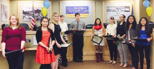 Thirteen new members were inducted into the Ketchikan Youth Court on Dec. 1. (Photo courtesy Glenn Brown, KYC executive director.)