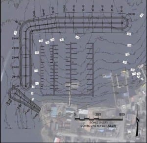One conceptual draft of the design for a new Craig boat harbor. (U.S. Army Corps of Engineers image)