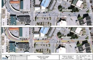 The Alaska Department of Transportation's proposed plan for Mill Street. Click for a larger image.