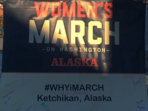 Ketchikan's Women's March was one small part of demonstrations that took place all over the United States and the world. (Photo by Leila Kheiry)