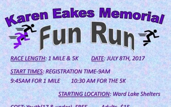 Karen Eakes Fun Run set for Saturday