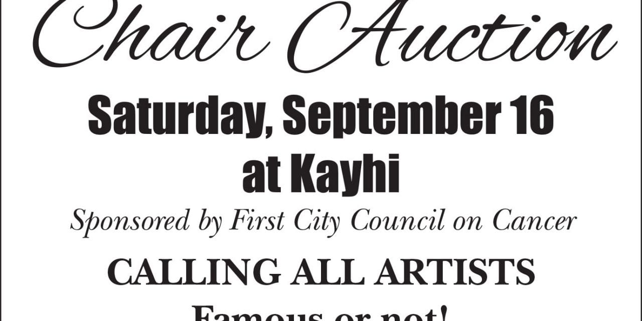 Chair-ity auction to benefit First City Council on Cancer
