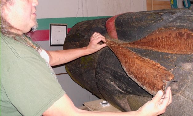 Chief Johnson totem pole restoration underway