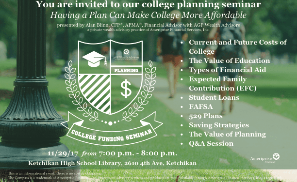 College funding seminar planned for Wednesday