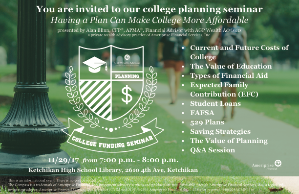 College funding seminar planned for Wednesday