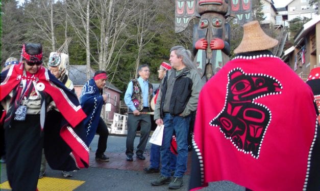 Chief Johnson totem pole raised and rededicated