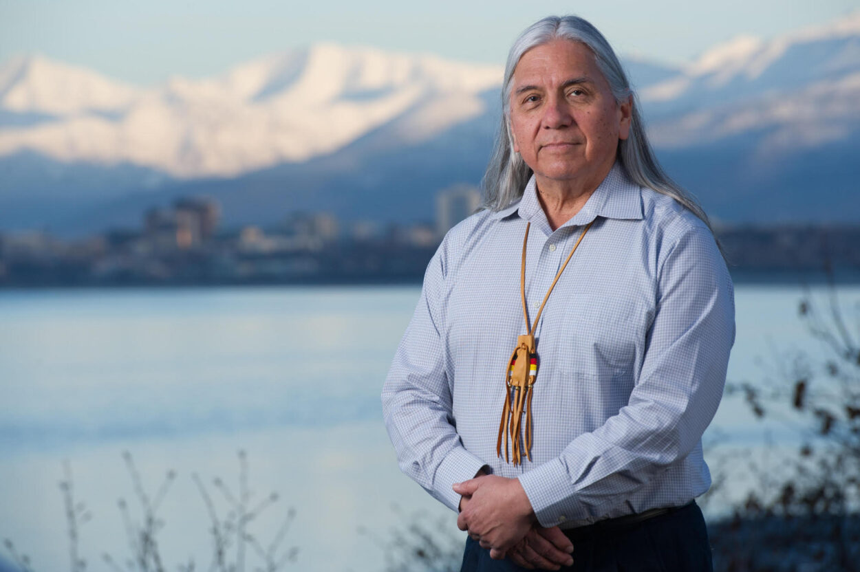 Patrick Anderson poses near his home in Alaska. 