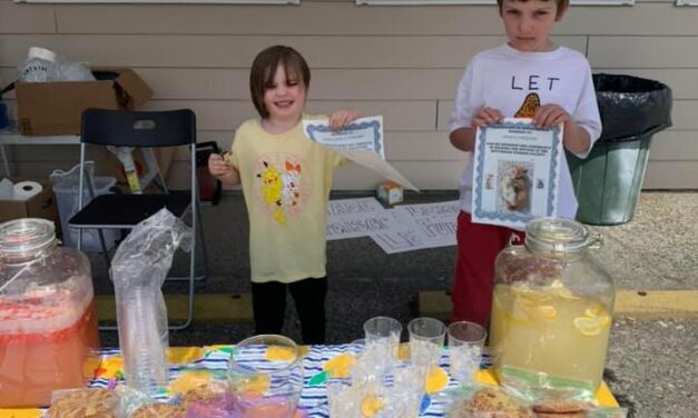Kids’ lemonade stand raises funds for Humane Society