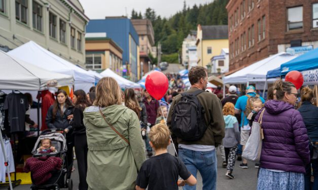 A postcard from the vendor’s market at this year’s Blueberry Arts Festival in Ketchikan