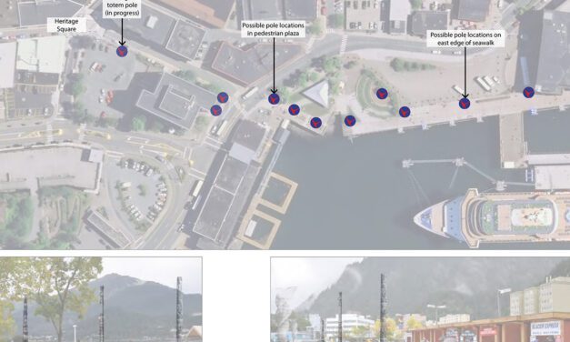 Carvers from Metlakatla and Prince of Wales are working on totem poles that will line Juneau’s waterfront next year
