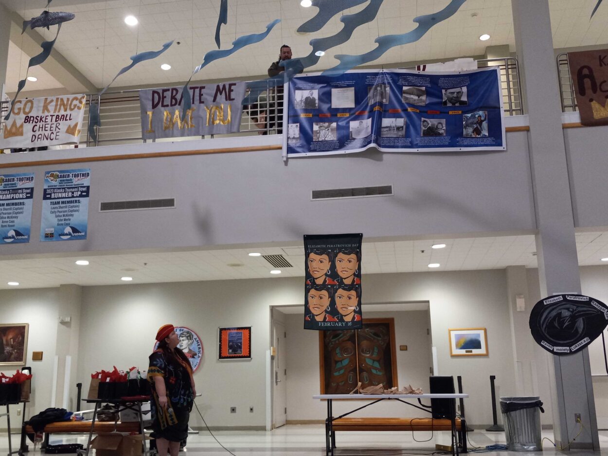 Tongass School of Arts and Sciences students celebrate Indigenous Peoples' Day with song, dance and language - KRBD