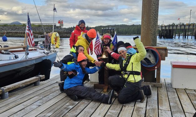 Team ‘We Brake For Whales’ earns its name  and $10,000 with first-place Race to Alaska finish
