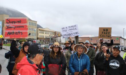Ketchikan residents are protesting imitation totem poles carved by convicted murderer