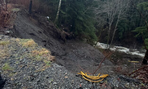 Officials assess Hillside Road landslide in Ketchikan