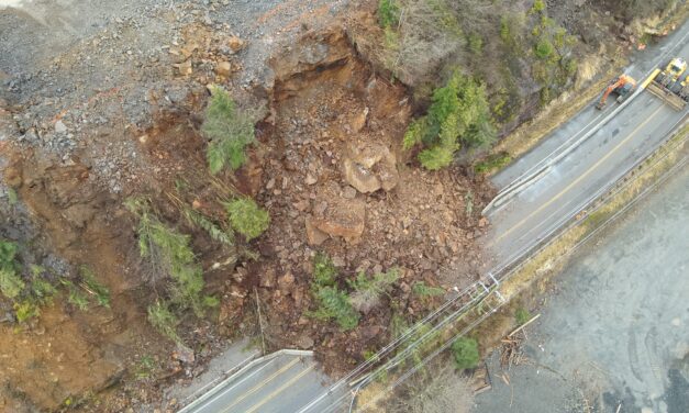 Rockslide blocks traffic on Ketchikan’s main road, cutting off access to the island’s north side