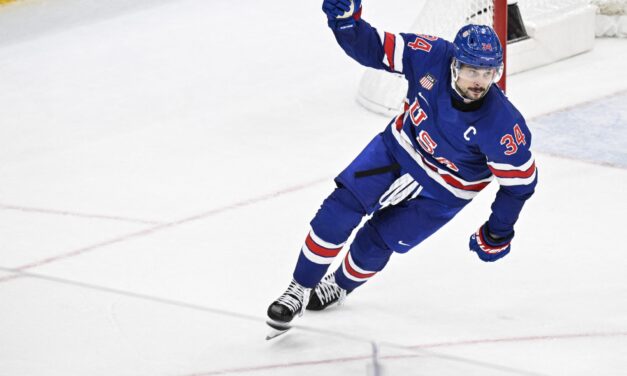 The U.S. men’s hockey team to face Slovakia for a spot in an Olympic gold medal match