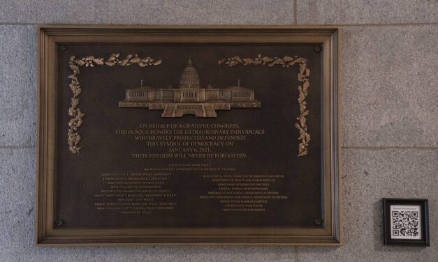 Jan. 6 plaque honoring police officers is now displayed at the Capitol after a 3-year delay