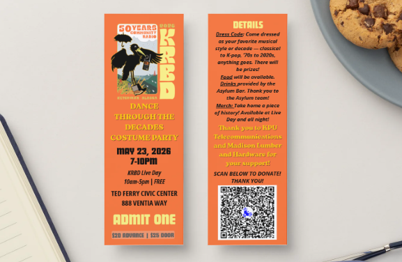 Tickets on sale to “Dance through the Decades” with KRBD!