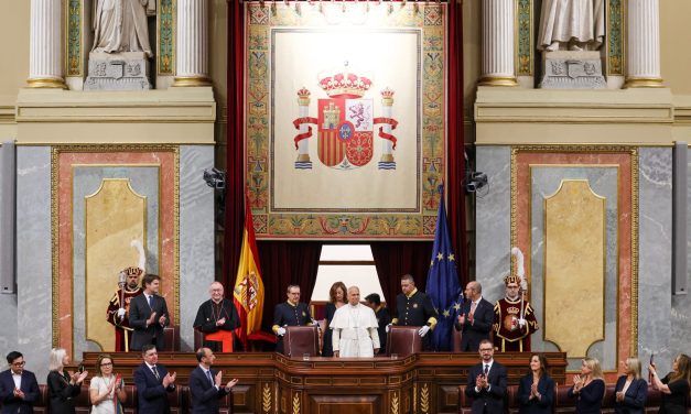 In speech to Spanish parliament, pope demands respect for the dignity of all people