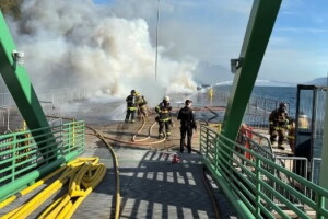 Officials battle fire at Whittier’s new cruise ship terminal